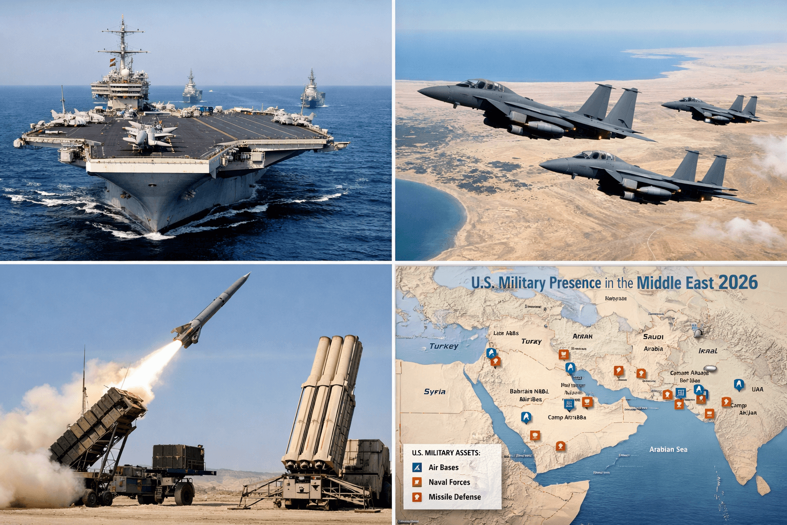 الانتشار الأميركي بالشرق الأوسط يصل لأعلى مستوياته منذ 8 أشهر