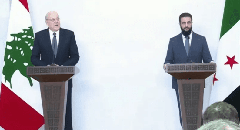 مؤتمر صحافي للشرع وميقاتي.. هذه تفاصيل اللقاء