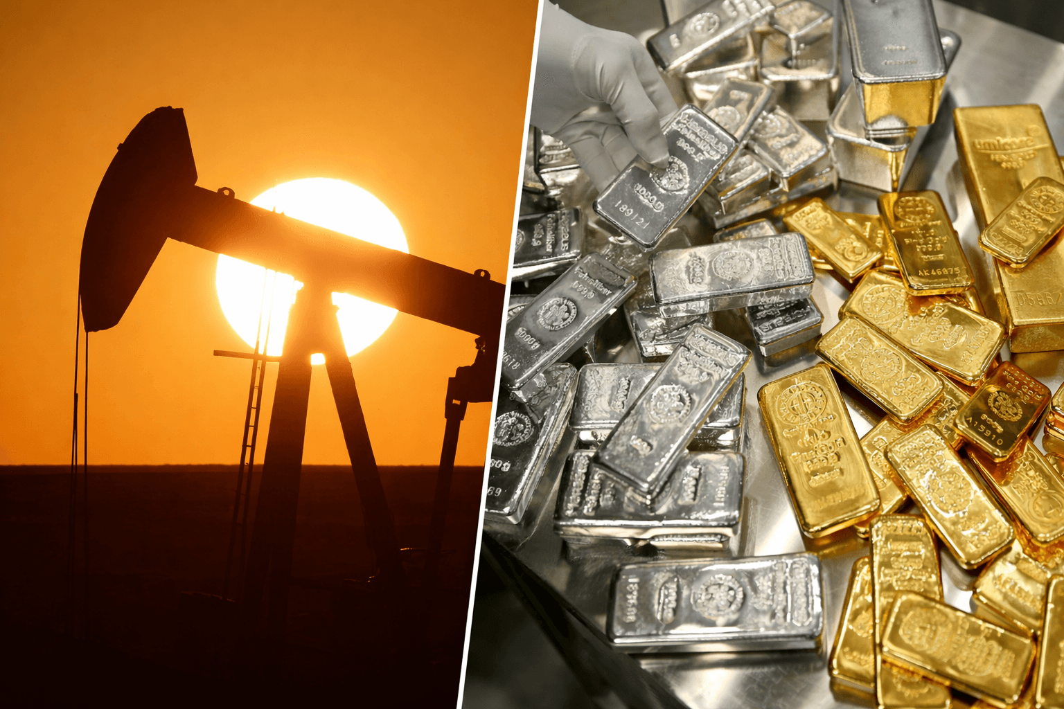 ارتفاع أسعار النفط والذهب والفضة وسط توترات جيوسياسية