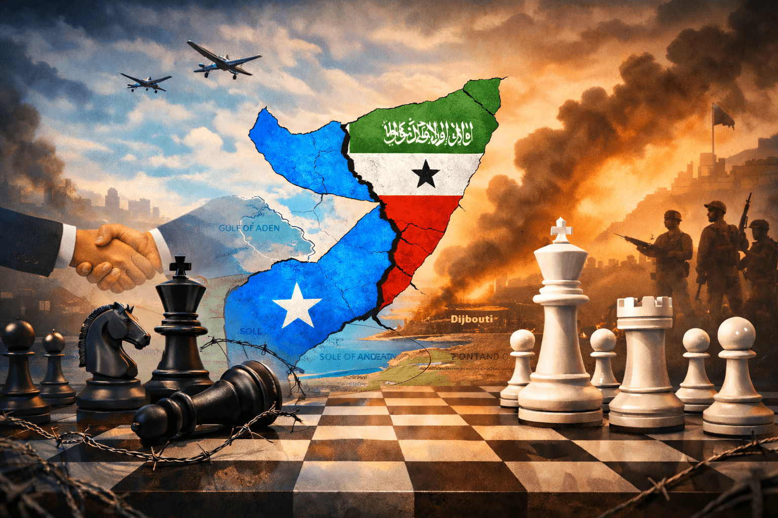 كش ملك في القرن الإفريقي: شطرنج السياسة بين الصومال وصوماليلاند